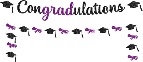 Vista 10 de KatchOn, Cartel con texto en inglés «We are So Proud of You» («We are So Proud of You») – Cartel de felicitaciones para decoraciones de graduación