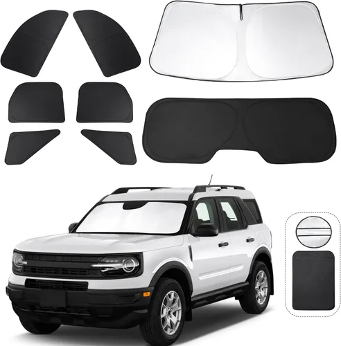 Vista 23 de TINGLU Persianas de ventana para Honda CR-V 2023-2026, accesorios para ventanas laterales de automóvil, parabrisas triangular, parasol para rayos UV
