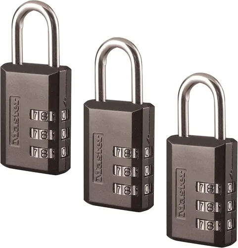 Vista 12 de Master Lock 120Q Candados anchos con llave, 3/4 pulgada, latón macizo, 4 unidades, 647D