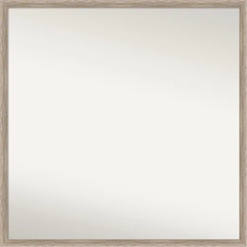 Vista 88 de Amanti Art Espejo de baño blanco para sobre el fregadero, 24 x 27 pulgadas, espejo de tocador rectangular con cuña de madera dura, marco de madera