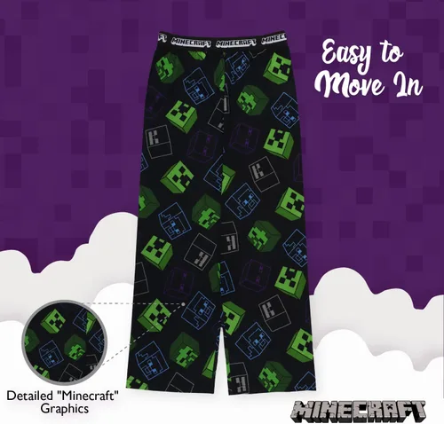 Vista 4 de Minecraft Pantalones de pijama para niños