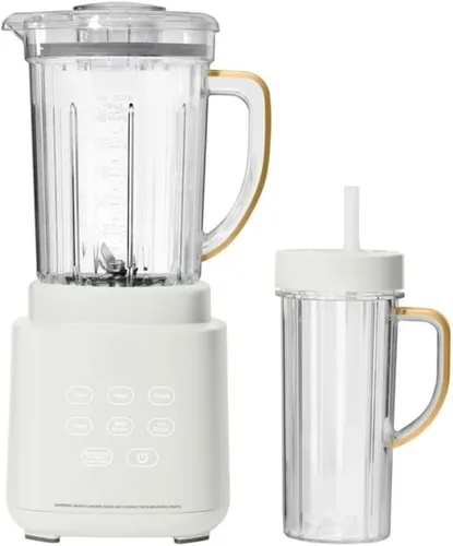 Vista 10 de Maravilloso sistema de licuadora PowerExact con motor de 700 W, tarro Tritan de 50 onzas, taza de una sola porción de 20 onzas, tapa antigoteo, 3