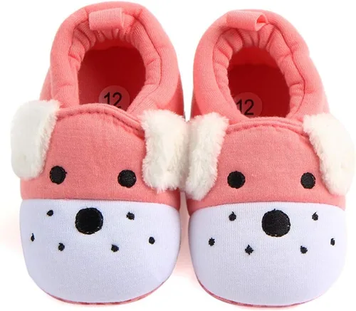 Vista 3 de Sawimlgy Pantuflas de dibujos animados para recién nacidos, para bebés, niños y niñas, suela antideslizante suave, suela antideslizante, zapatos
