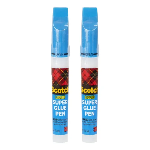 Vista 2 de Scotch Bolígrafo Super Glue de 0.07 onzas, fórmula líquida de secado rápido (AD126-P)