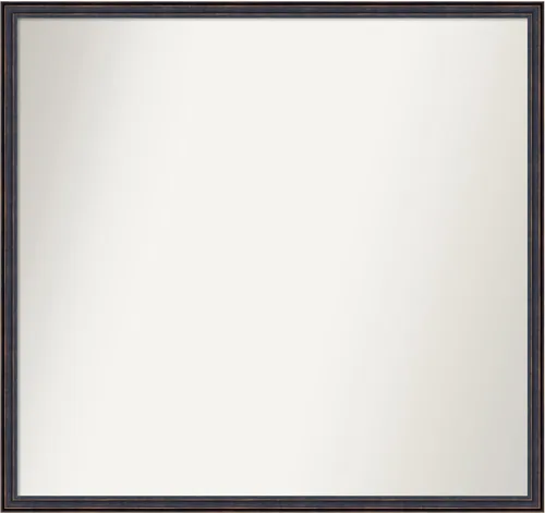 Vista 56 de Amanti Art Espejo de baño de bronce para sobre el fregadero, 25 x 26 pulgadas, espejo rectangular de bronce oscuro, marco de madera tradicional