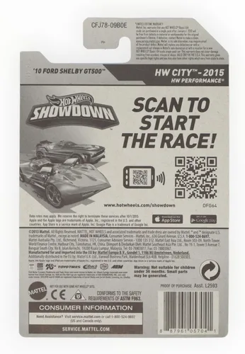 Vista 2 de Hot Wheels, 2015 HW City, Ford Shelby GT500 ZAMAC 11/250 '10