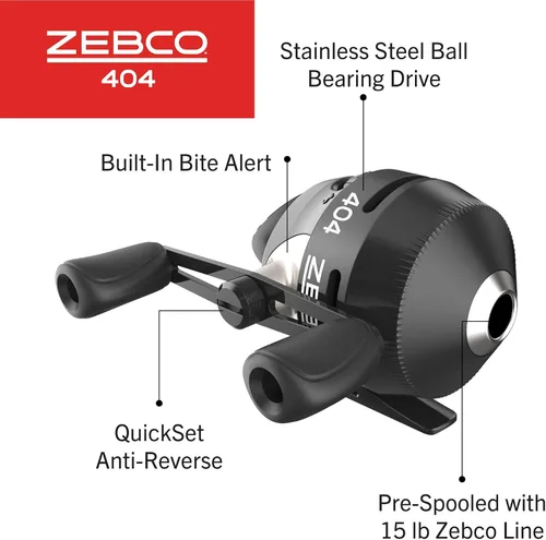 Vista 3 de Zebco 404 Spincast Fishing Reel