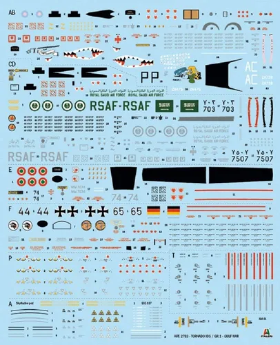 Vista 6 de Italeri 2783S-1:48 Tornado Size 1/IDS-Gulf War, Modelo, Unlackiert