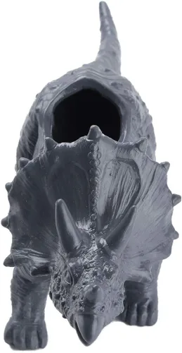 Vista 3 de Aislor Maceta suculenta con forma de dinosaurio con bandeja de drenaje, florero multiusos para bonsái, maceta creativa de cactus con orificio