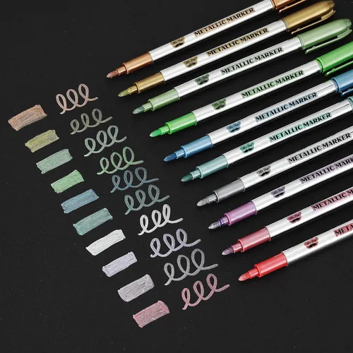 Vista 8 de Mr. Pen - Bolígrafos de gel blancos para artistas, paquete de 8, punta fina de 0.031 in, bolígrafos de tinta blanca para papel negro, colorear