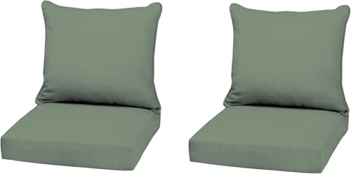 Vista 36 de Arden - Juego de cojines de asiento profundo para exteriores, 22x24, aguamarina