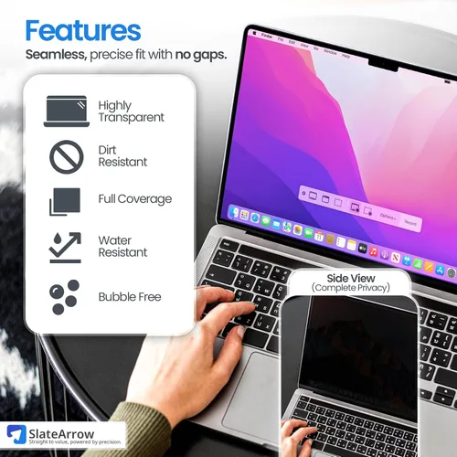 Vista 7 de Pantalla magnética de privacidad para MacBook Air de 13 pulgadas (2022-2025 M2-M4 Max), antirreflejo, protector de luz azul, resistente a