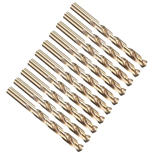 Vista 237 de PATIKIL Broca Jobber de 0.039 in, vástago recto M35 cobalto 5% acero de alta velocidad 135° acabado dorado para metal duro de acero inoxidable - 2