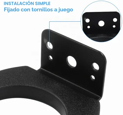 Vista 4 de Waziaqoc 2 soportes de micrófono para soporte de micrófono, clip de micrófono negro, soporte de micrófono montado en la pared para uso en el hogar