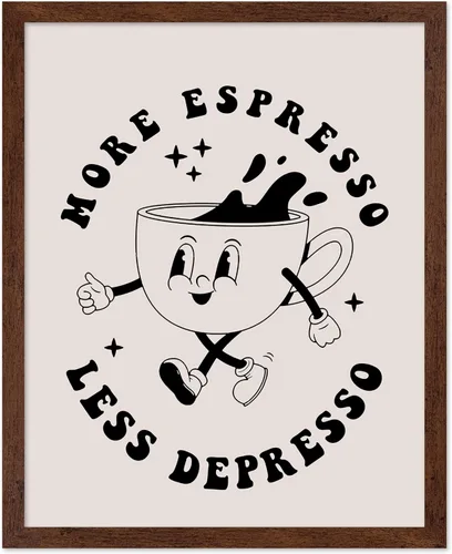 Vista 18 de Poster Master Póster More Espresso Less Depresso – Impresión retro café – Arte de café – Arte moderno – Arte moderno – Arte bohemio chic – Arte