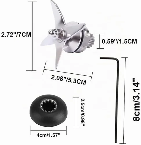 Vista 4 de Conjunto de cuchilla con kit de zócalo de accionamiento para licuadora 1151