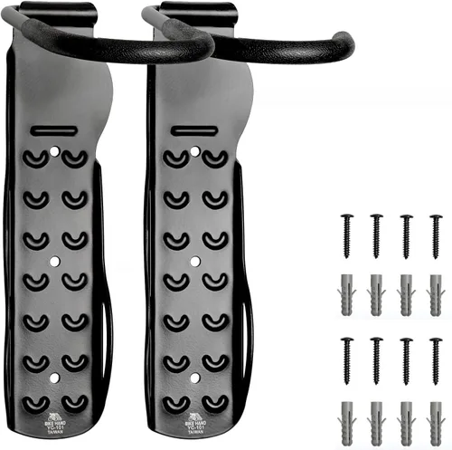 Vista 8 de BikeHand - Soporte de pared para bicicleta, soporte vertical resistente para montaje en pared, para almacenamiento interior de cobertizo de garaje
