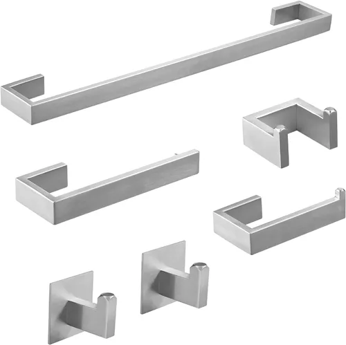 Vista 19 de Accesorios de baño Fapully, níquel cepillado, 100417-100421,100510