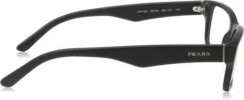 Vista 5 de Prada Heritage PR 16MV 1BO1O1 - Lentes rectangulares de plástico negro mate, 2.165in, Mate negro