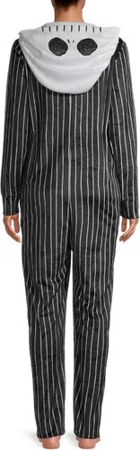 Vista 5 de Womens Jack Skellington Onesie Adult Nightmare Before Christmas Union Suit