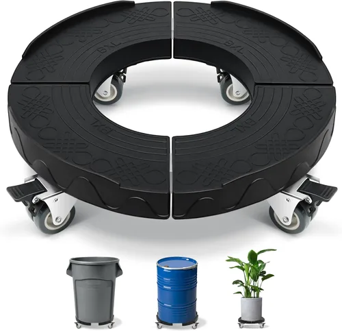 Vista 8 de Nefish Rodillos para plantas con ruedas, soporte ajustable para plantas de 15 a 19 pulgadas con ruedas resistentes, carros de tambor de alta