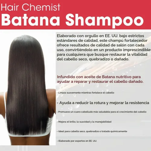 Vista 5 de Hair Chemist Batana Champú Fortalecimiento 33.8 oz. - Champú Fortalecimiento Batana