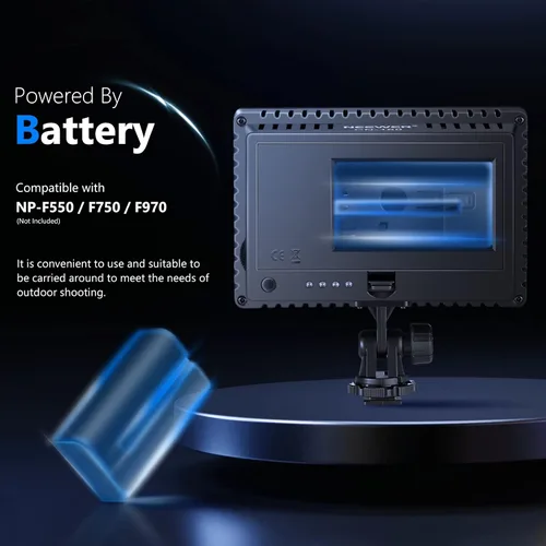 Vista 4 de Foco para cámaras, de la marca Neewer, de 160 LED, alta potencia y regulable