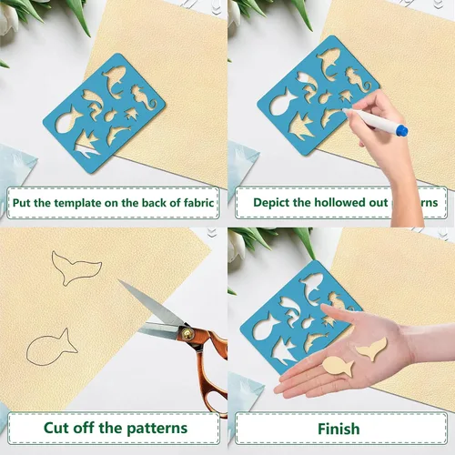 Vista 3 de GORGECRAFT Plantilla de 2 estilos para hacer aretes, plantilla de animales marinos, criaturas oceánicas, plantillas de formas de joyería, plantillas