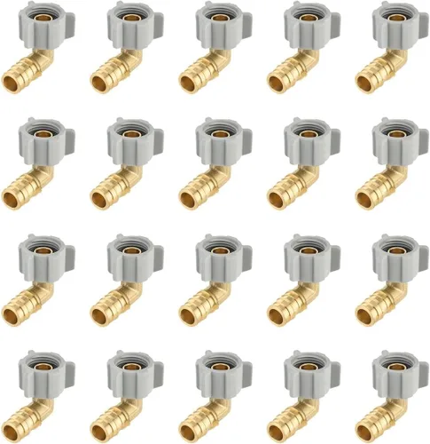 Vista 14 de 2 piezas EFIELD Pex-A Expansión 1/2" X 1/2" Hembra NPT Codo Giratorio Colocaciones de latón de flujo completo, ASTM F1960