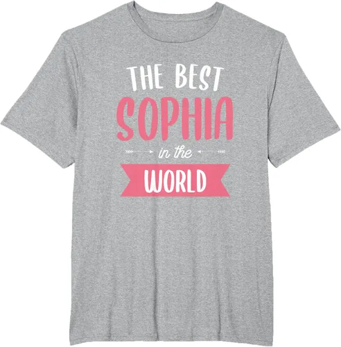 Vista 38 de Camiseta The Best Sophia In The World Name, Negro
