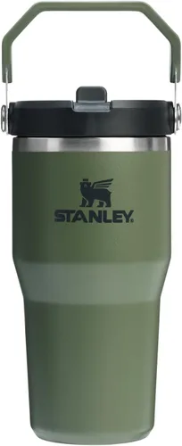 Vista 33 de STANLEY IceFlow 2.0 - Vaso con pajilla abatible con asa, 30 onzas, tapa giratoria y popote abatible, botella de agua a prueba de fugas, acero Tiza