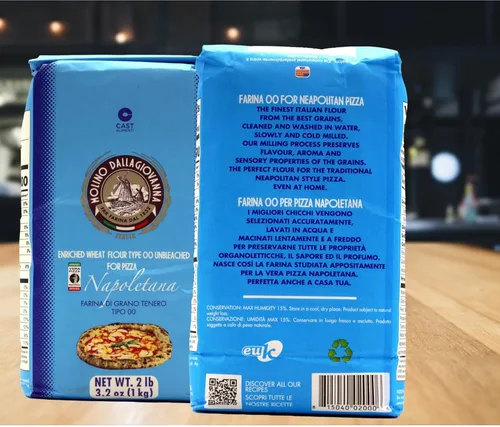 Vista 3 de Caja de 10 a 2.2 lbs 00 harina Vera Pizza Napoletana Molino Dalla Giovanna! (22 libras) (embalaje original)