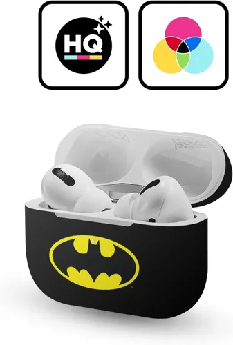 Vista 2 de Head Case Designs Calcomanía de vinilo con licencia oficial de Batman DC Comics Classic Logos compatible con Apple AirPods Pro