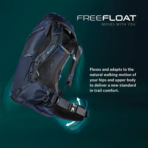 Vista 3 de Mochila Gregory Zulu Unisex para Senderismo/Excursionismo, Cinturón de Cadera Freefloat, Manguito de Hidratación Interno para Bolsa de Agua Verde