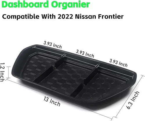 Vista 5 de HAPPYHORSE Bandeja de almacenamiento para consola central compatible con Nissan Frontier 2022 2023 2024 consola central de automóvil, organizador