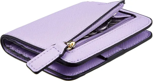 Vista 29 de Toughergun Cartera pequeña de cuero delgada para mujer con protección RFID, mini monedero bifold compacto con ventana de identificación transparente