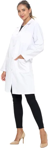 Vista 6 de Natural Uniforms Abrigo médico profesional de manga larga unisex de 40 pulgadas