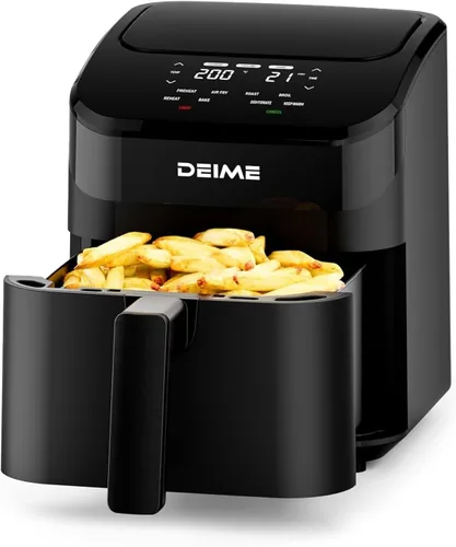 Vista 8 de DEIME - Freidora de aire pequeña digital de 2.8 cuartos de galón, compacta y que ahorra espacio, para hornear, recalentar, asar para comidas rápidas