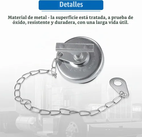 Vista 6 de uxcell Tapa universal de llenado de aceite de motor de 2 pulgadas con cadena para motores N14 L10 M11 ISM Deisel