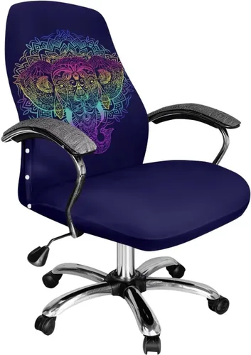 Vista 15 de Funda para silla de oficina de mármol morado, lavable, funda para silla de escritorio, fundas para silla de computadora para silla giratoria, silla