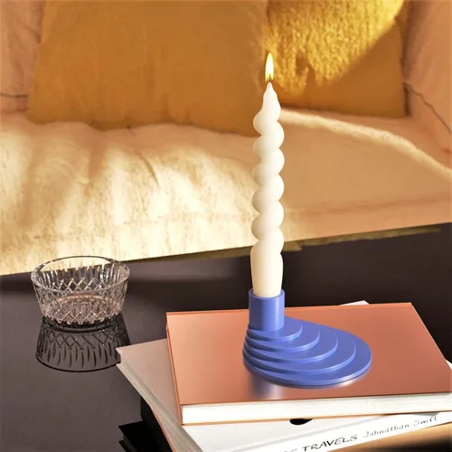 Vista 2 de Portavelas con molde para candelabros, soporte para velas de palillo de cámara para bodas, cenas, decoraciones de fiesta