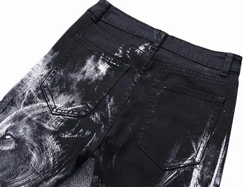 Vista 56 de Enrica Pantalones vaqueros estampados casuales para hombre