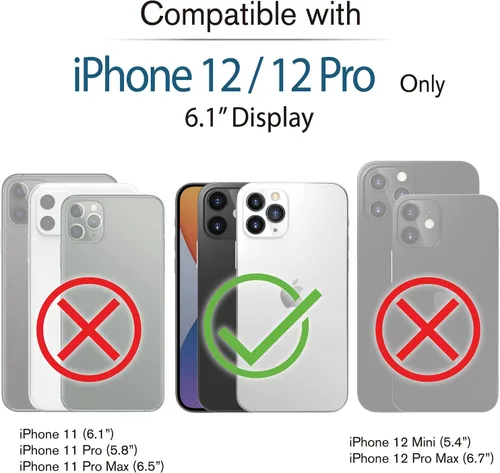 Vista 2 de Vena vArmor - Funda resistente compatible con Apple iPhone 12 / iPhone 12 Pro (6.1 pulgadas) (protección contra caídas de grado militar), funda Gris