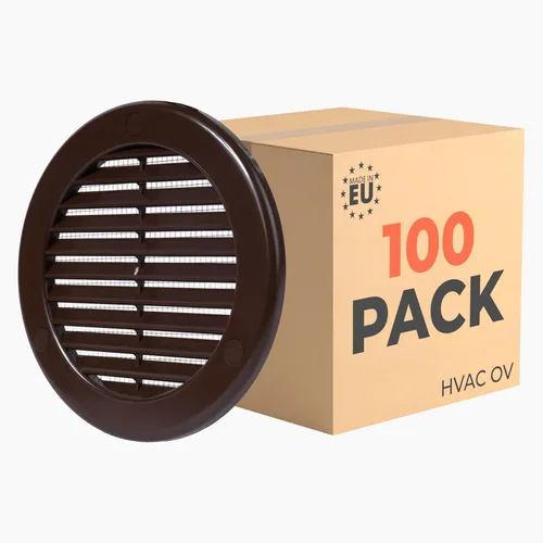 Vista 12 de Paquete de 10 cubiertas redondas de ventilación de aire de 4 pulgadas – Deflector de ventilación de aire Soffit de plástico blanco con malla