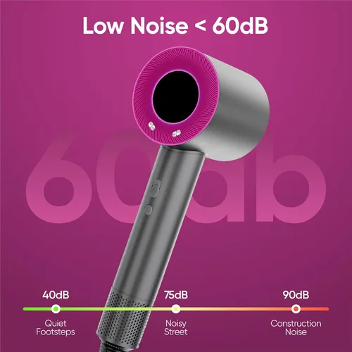 Vista 3 de Super secador de pelo con potente motor digital para un secado rápido