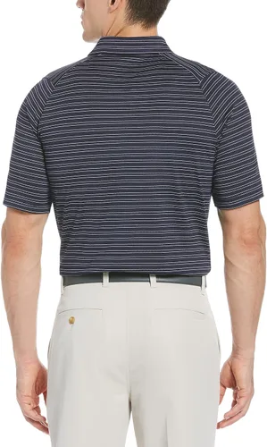 Vista 2 de Callaway Polo de golf de manga corta con ventilación de rayas finas para hombre