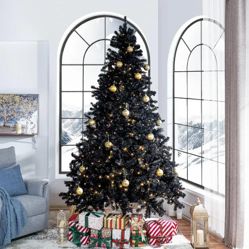 Vista 11 de Maria - Árbol de Navidad dorado preiluminado de 7.5 pies