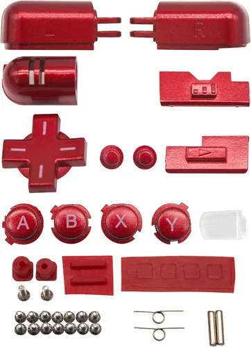 Vista 6 de OSTENT Kit completo de carcasa de repuesto para Nintendo DS Lite NDSL Color Rojo
