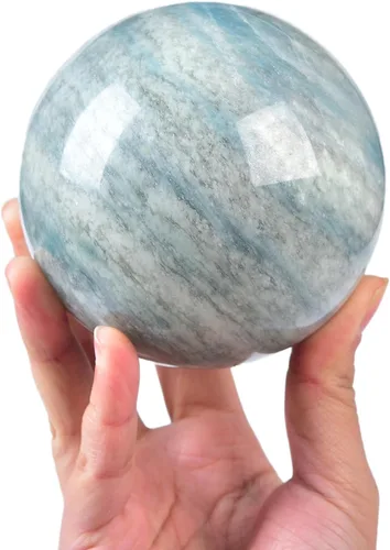 Vista 18 de JIC Gem Piedra Natural de Jaspe Africano Cristal de Curación Esfera Adivinación Bola de Piedra Preciosa, Feng Shui Reiki Aura Decoración