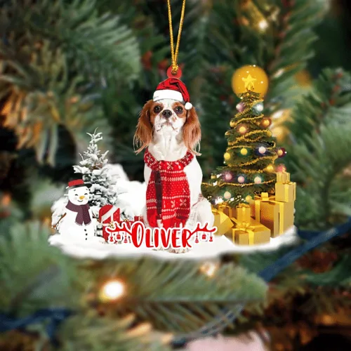 Vista 45 de NAZENTI Adorno personalizado de gato abisinio con árbol de pino, adorno de Navidad personalizado para perros amantes de las mascotas, colgante